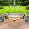 Rustic Wooden Bistro Set – Compact Table & Chairs for Relaxed Living 