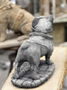 Pilot Frenchie Stone Statue Detailed Garden Ornament 