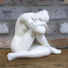 Sitting Lady – Contemporary Resin Sculpture