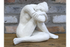 Sitting Lady – Contemporary Resin Sculpture