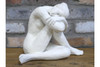 Sitting Lady – Contemporary Resin Sculpture 