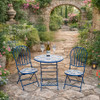 Blue Mosaic Garden Bistro Set – Outdoor Table & Chairs