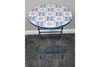 Blue Mosaic Garden Bistro Set – Outdoor Table & Chairs