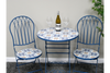 Blue Mosaic Garden Bistro Set – Outdoor Table & Chairs