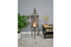 Tall Lantern On Stand – Ornate Metal Candle Holder