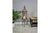 Tall Lantern On Stand – Ornate Metal Candle Holder 