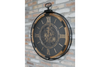Large Wall Clock With Moving Cogs – Vintage Mechanical Style