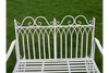 Antique Cream Metal Rocking Bench – Decorative Garden Furniture