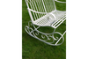 Antique Cream Metal Rocking Bench – Decorative Garden Furniture