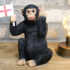Up Yours Monkey with Flag Sculpture