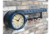 Vintage Pipework Clock with Storage Shelf