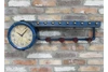 Vintage Pipework Clock with Storage Shelf