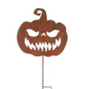 Spooky Rusty Pumpkin Garden Stake XL 