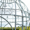 Grey Blue Stone Crown Gazebo – Decorative Metal Feature