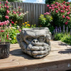 Stone Cast Gorilla Head "Speak No Evil" Planter - Three Wise Monkeys Garden Plant Pot 