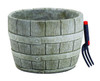 Stone Cast Large Barrel Garden Planter
