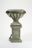 Very Large Stone Cast Garden Urn and Plinth