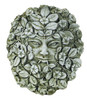 Large Green Man and Woman Stone Cast Leaf Wall Plaques