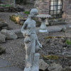 Classic Stone Cast Roman Lady statue with a Jug on Column