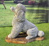 Stone Cast Sitting Poodle Statue
