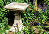 Minimalistic Castle Design Stone Birdbath