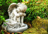 Detailed Guardian Angel Boy Memorial Stone