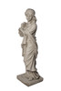 Tall Stone Cast Ladys Statue with Harp