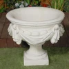 Large White/cream Draped Georgian Style Vase Planter Urn