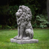 Very Large Sitting Stone Cast Proud Lion Statue 