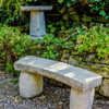 Carved Bench and York Bird Bath Great Value 2pc Set