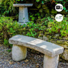 Carved Bench and York Bird Bath Great Value 2pc Set