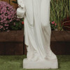 Classic White Stone Hebe Woman statue with a Tea Set