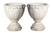 Pair of Large Roman style White Stone Vases