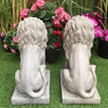 Pair of Small Bavarian Lion Garden sculptures