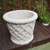 Very Large Wicker Design Sandstone Planter