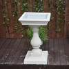 Classic Sandstone Birdbath with Square Top