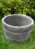 Small Half Barrel Stone Garden Planter