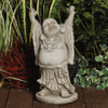 Happy Buddha  Hand Up Small Statue Garden Ornament