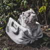 Puppy in Bag Stone Planter