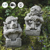 Pair of Sword and Shield Gargoyles Statues