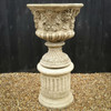 Detailed Stone-cast' Bacchus' Vase Pot (Not including plinth) 