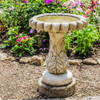 Daisy Design Birdbath with flower-shaped Basin