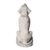 Large Stone Cast Sitting Hound Statue