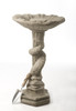 Serpent Design Stone Garden Birdbath