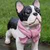 French bulldog with scarf garden ornament