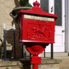 Aluminium Post Box in Red 