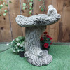 Stone Cast Bird nest Design Garden Birdbath