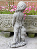 Little Girl with Teddy Bear Garden Ornament