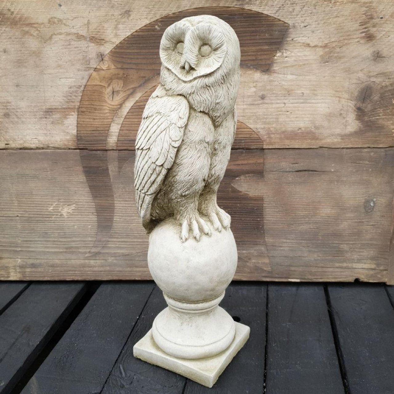 Stone Cast 'Barn Owl A' Ornament 