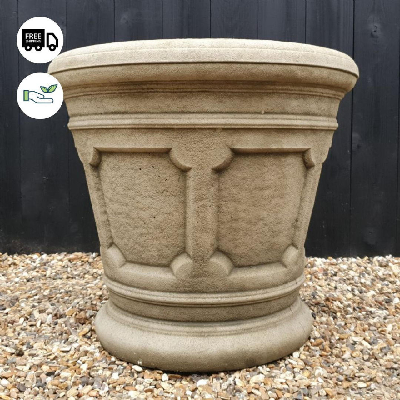 Large Stone Cast Classic Planter